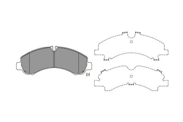 KAVO PARTS Комплект тормозных колодок, дисковый тормоз KBP-5552